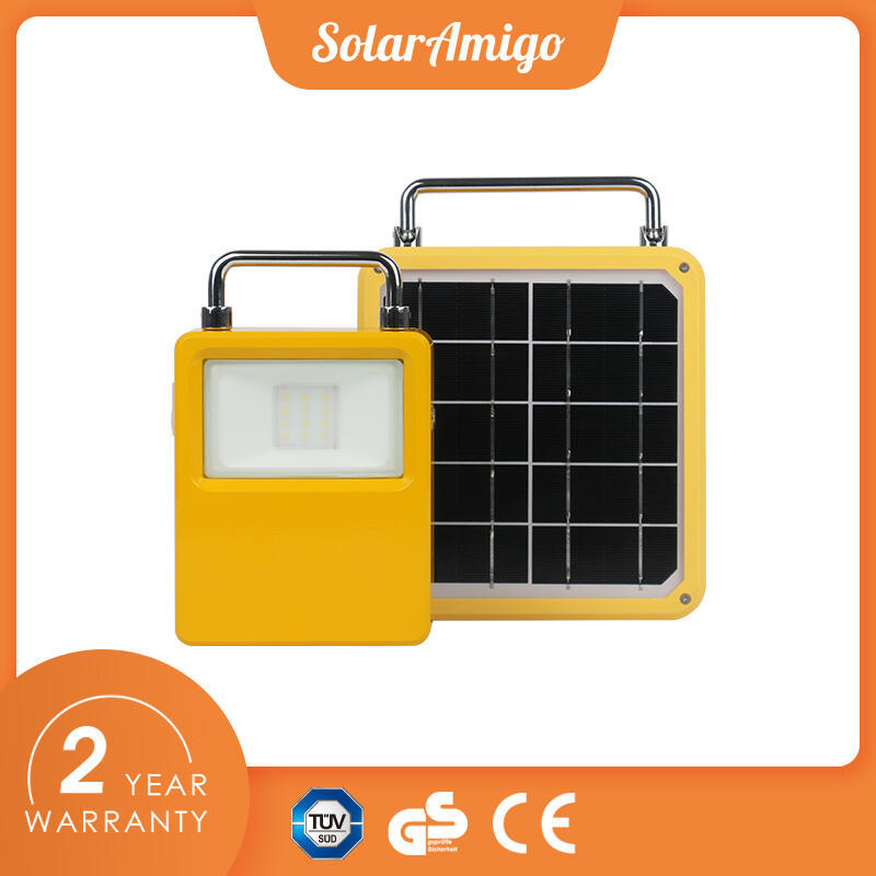 SolarAmigo All-in-One Portable Solar LED Lantern Light Waterproof Outdoor Flashlight Solar LED Floodlight